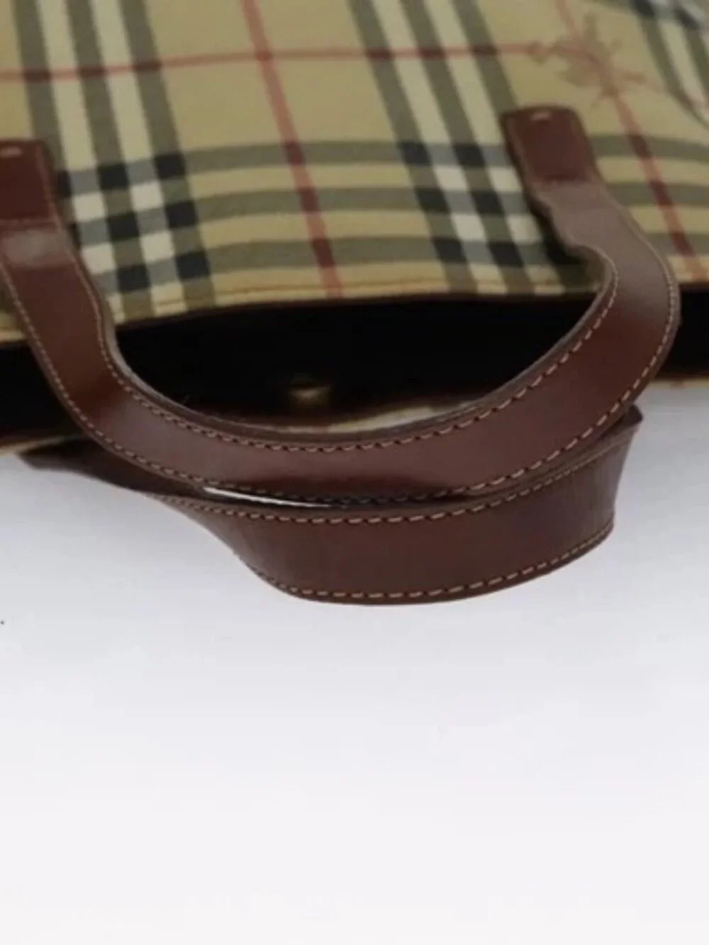 BURBERRY Nova Check Tote Bag PVC Beige Auth - Picture 7 of 16